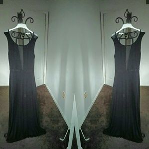 Black sheer sleeveless dress